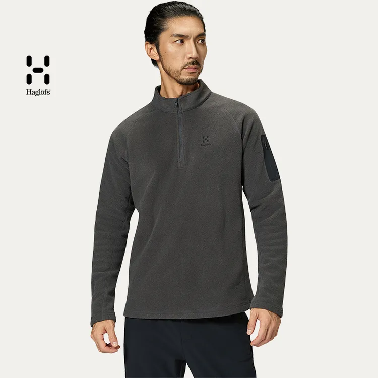 【双面绒】Haglofs火柴棍抓绒衣男女款保暖弹力立领半拉链户外运动