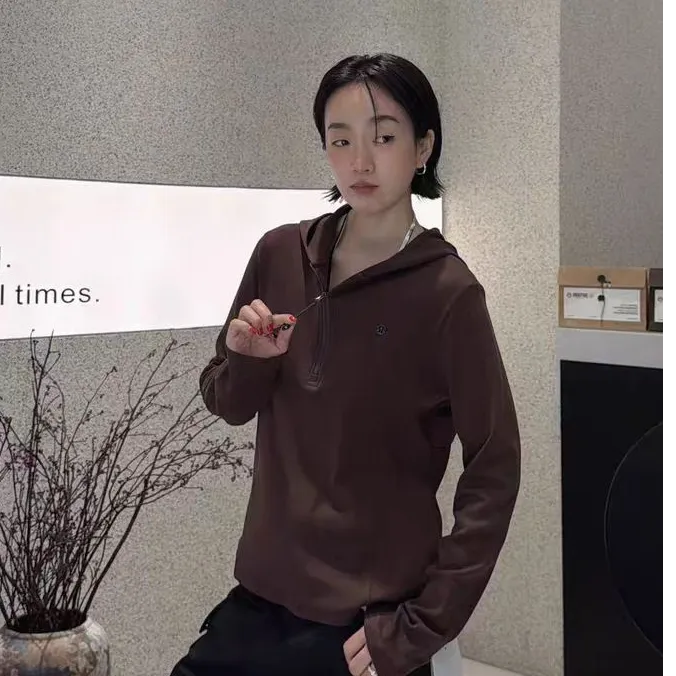 6580欧货半拉链连帽衫