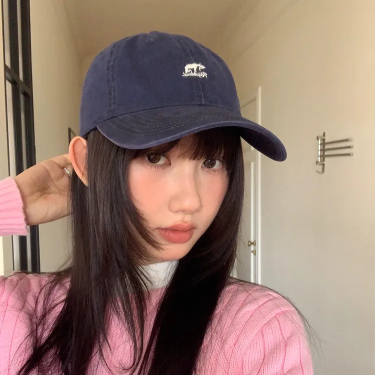 2025新款北极熊鸭舌帽子女加大加深宽檐显脸小百搭遮阳棒球帽男潮