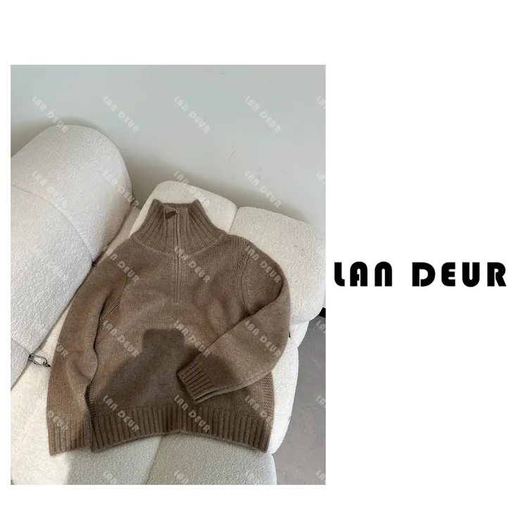 【鸢尾檀月】 浣熊羊毛衣可高领可翻领韩系气质老钱风针织衫女