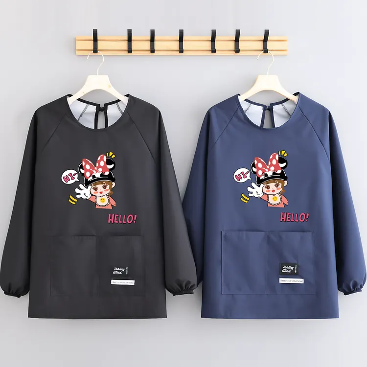 小个子防水舒适耐穿围腰围裙短款厨房做饭防油罩衣定制logo工作服