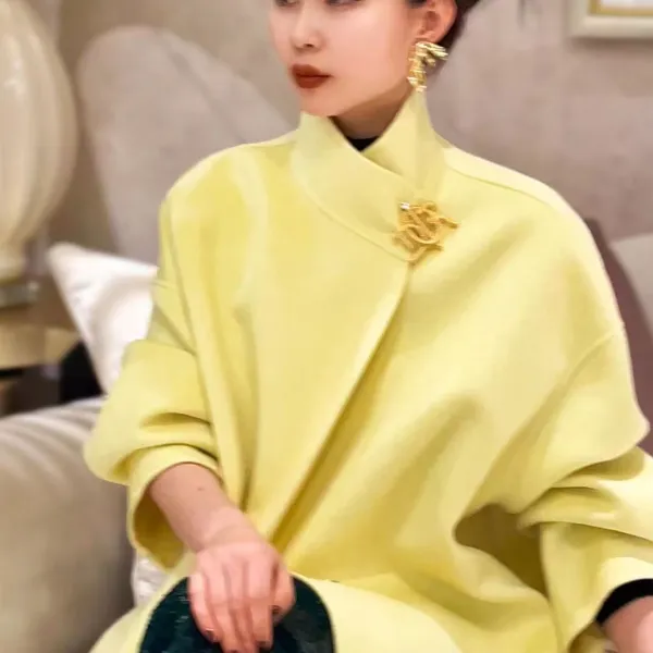 【NNC】小鸡黄100极细美丽诺羊毛大衣 轻奢气质（含本料腰带）166款