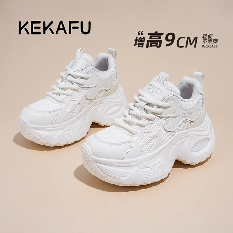 KEKAFU/珂卡芙2026年新款增高显脚小【厚底内增高9CM】时尚老爹鞋商品图