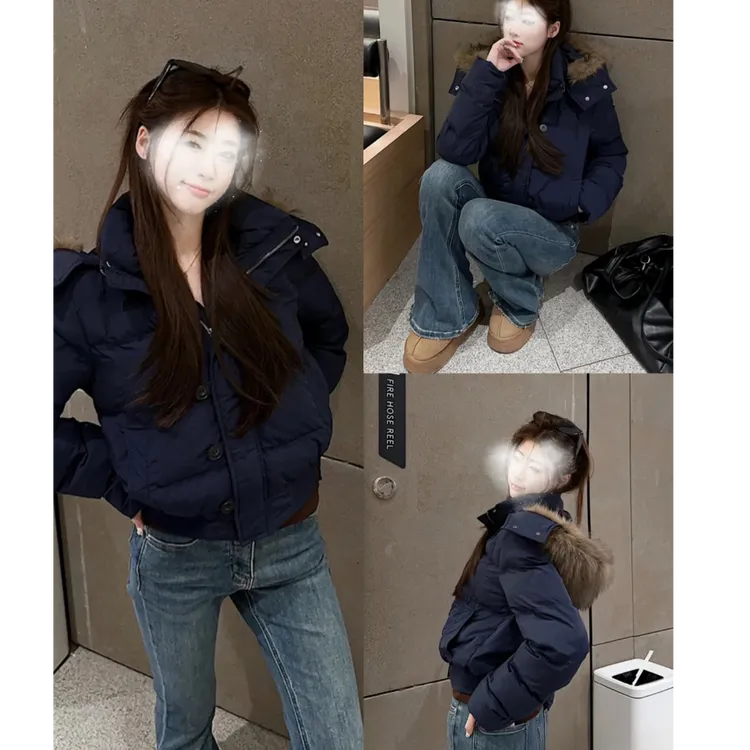 连帽韩版面包服棉服2025新款加厚冬季短款女保暖棉衣修身棉袄外套