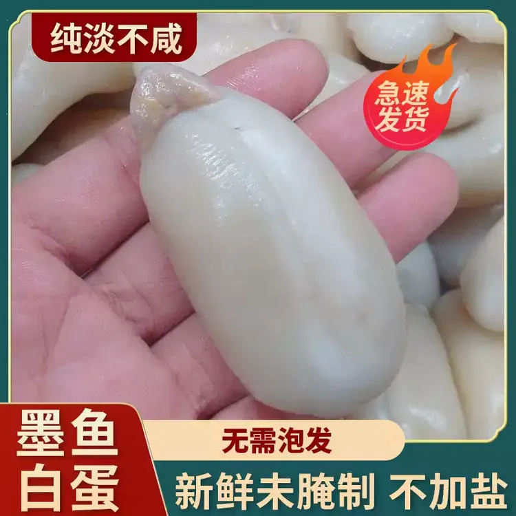 晨濡东海正宗墨鱼蛋淡墨鱼蛋宁波大白蛋目鱼乌贼蛋冷冻鲜嫩下饭