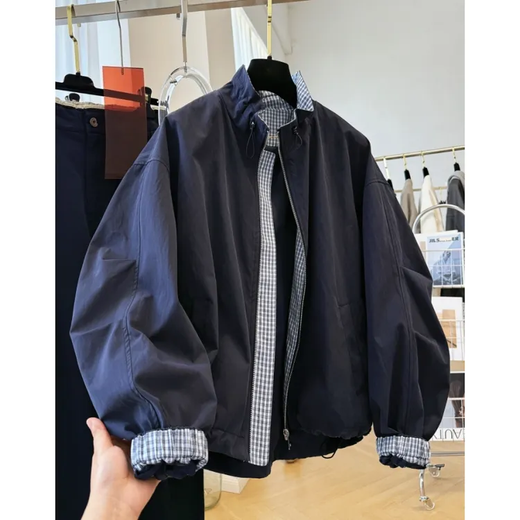 韩系早秋季独特超好看外套韩里韩气的穿搭休闲短款工装夹克风衣女