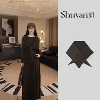 Shuyan妍【条纹披肩】全羊毛细条纹大三角针织披肩P2562