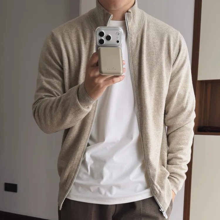 【GGG】BabyCashmere康赛妮小山羊绒 老钱支线男士秋冬拉链针织开衫