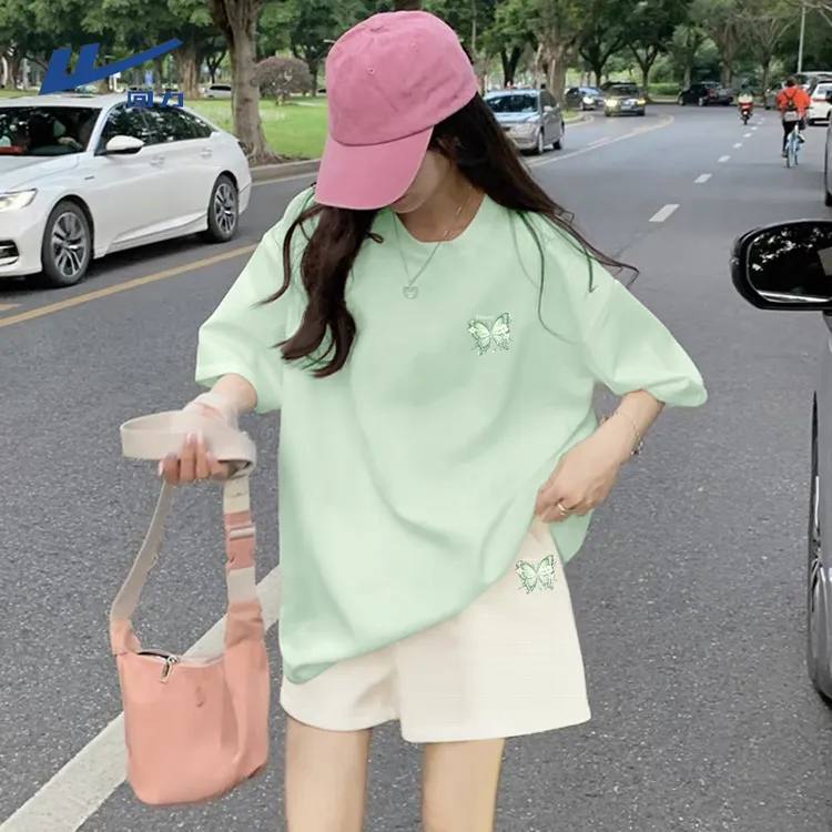 Warrior/回力休闲显瘦女装2025新款网红爆款纯棉运动套装温婉风T