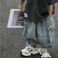 【7210小童】2025年儿童春秋款潮流时潮流嘻哈范牛仔裤