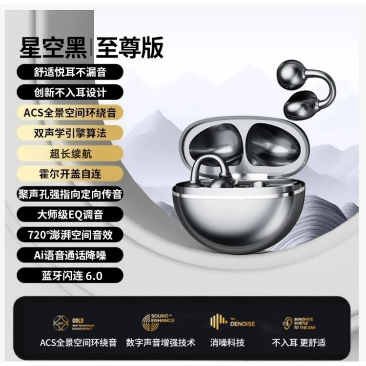 2025新款夹耳蓝牙耳机高音质长续航舒适降噪运动GTS15