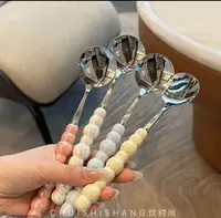 *老板娘自用轻奢*高颜值珍珠勺子仿陶瓷柄少女心吃饭勺汤勺