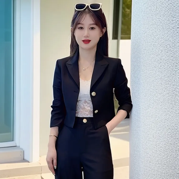 秋季外套新款时尚小众韩版女款女式气质职业休闲西服修身显瘦外套