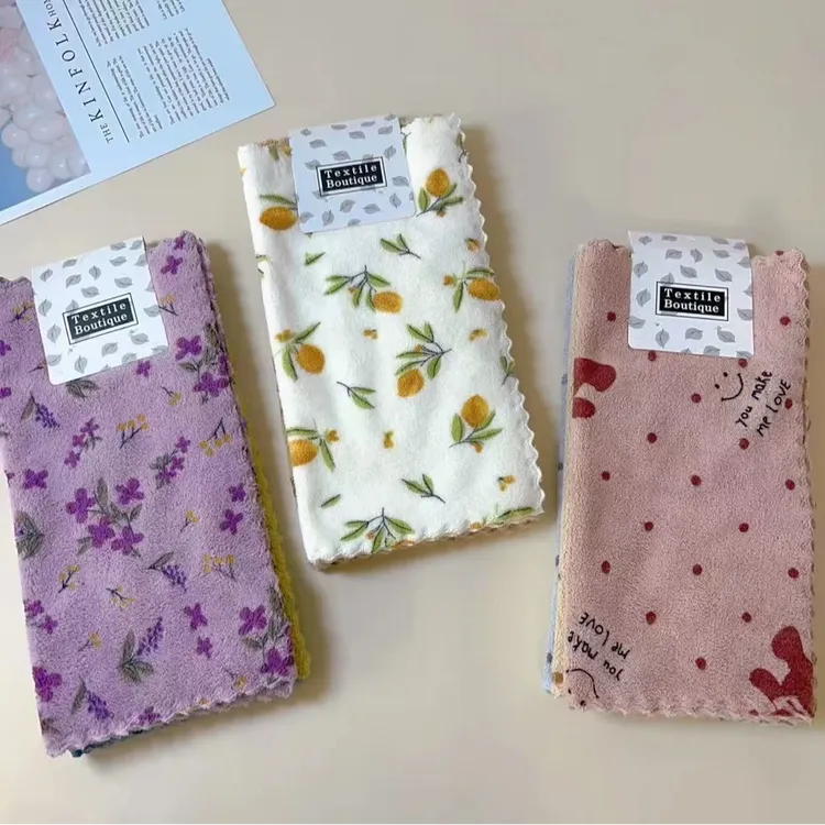 加厚厨房抹布吸水洗碗巾家用毛巾不掉毛擦桌布清洁洗碗布