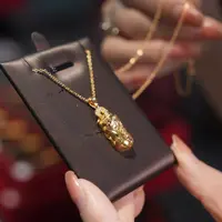 【巧玲珠宝】18K金镶嵌工艺貔貅吞金兽饰品礼物