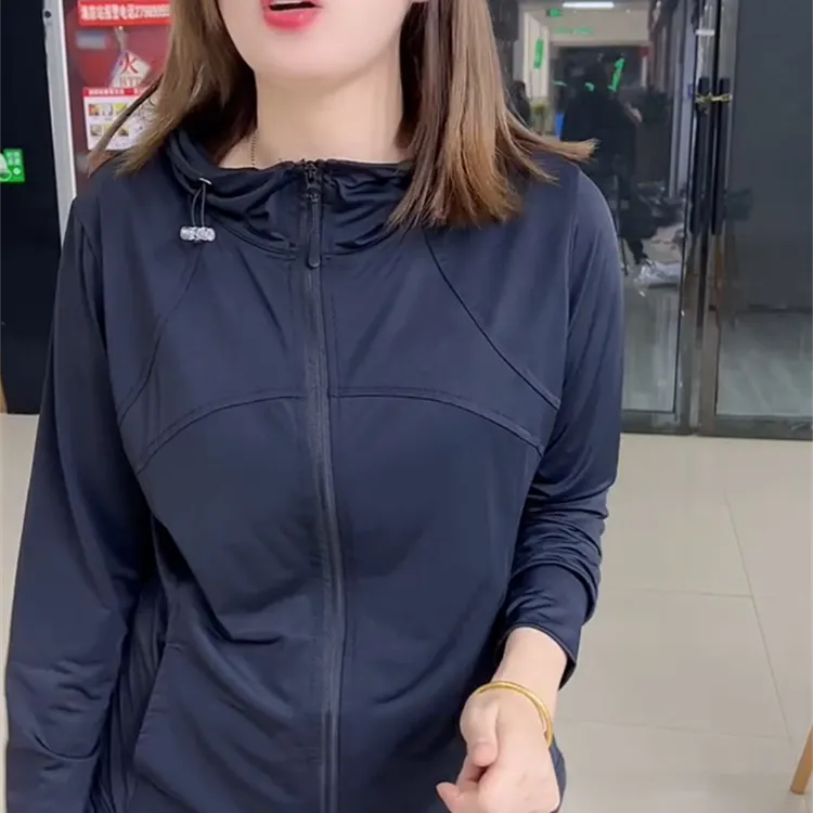 高级感防紫外线连帽修身显瘦拉链开衫外套女夏季新款百搭薄款上衣