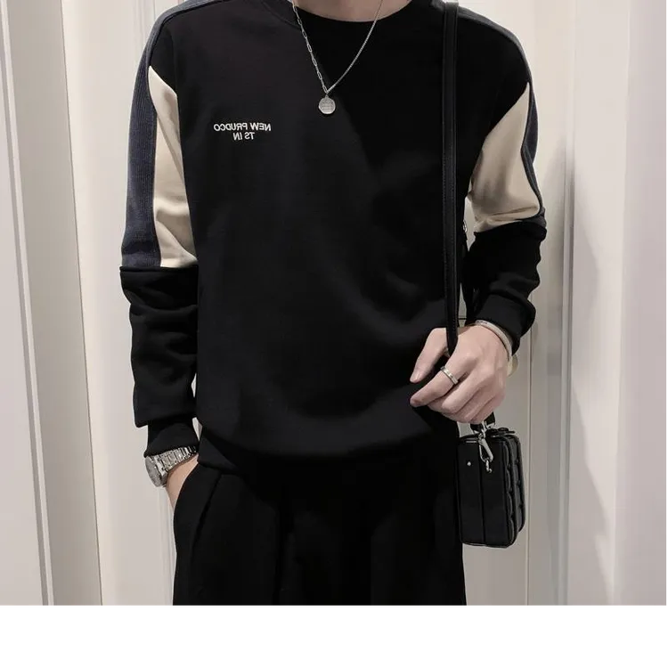 灏吉弧男士新款衣服爆款流行的帅卫衣男内搭2025上衣春秋季潮男装