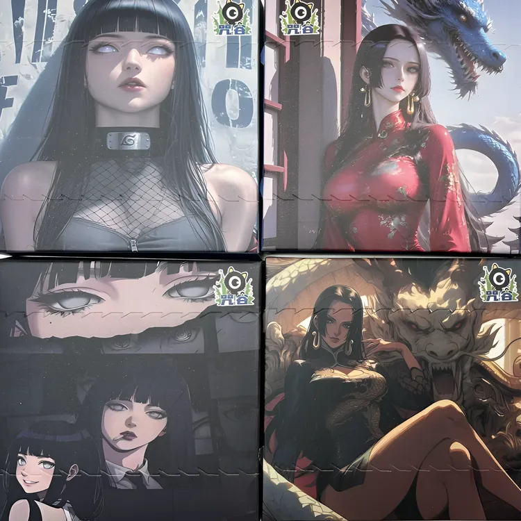 编号款.海贼王 火影忍者鬼灭之刃动漫EDC无限位推牌 指尖解压玩具