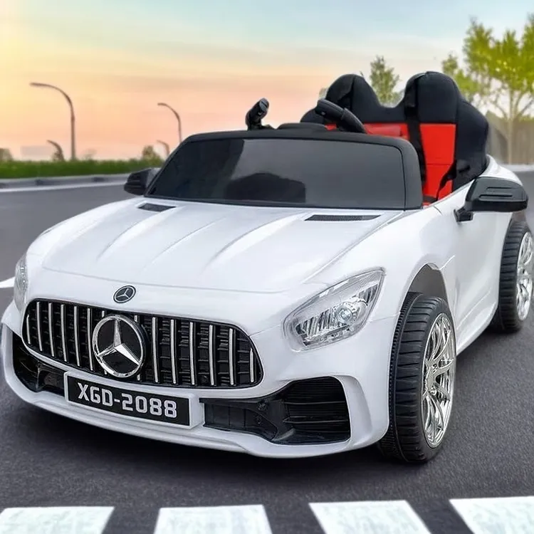 儿童电动车奔驰款可坐自驾带遥控音乐充电玩具车四轮童车