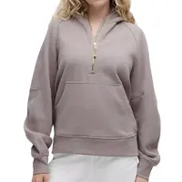 【小喵专属】lululemon/露露乐蒙【紫灰金拉】Scuba H-Z Long带帽半拉链长款卫衣