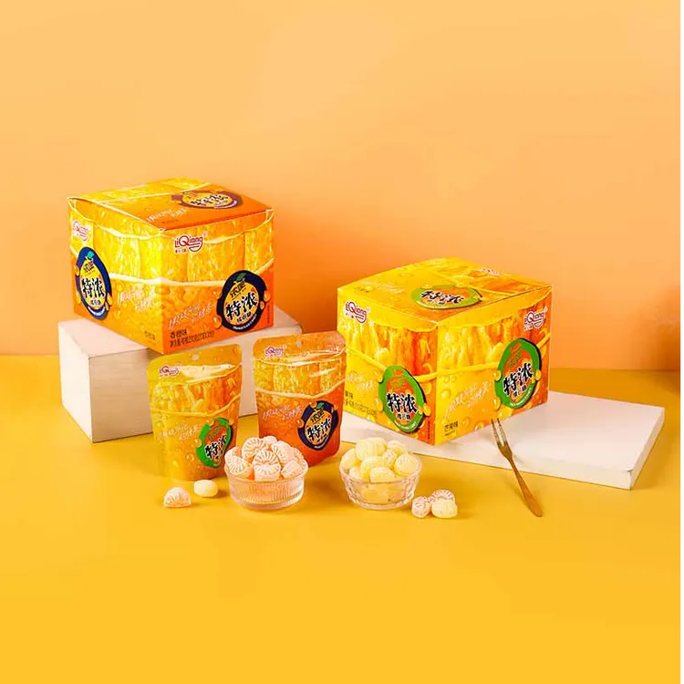 利强特浓厚芒糖橘瓣糖36g芒果味橘子香橙味硬糖果独立小包装