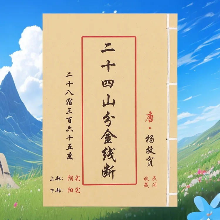 二十四山分金线断 彩色 手工线装古籍 114页