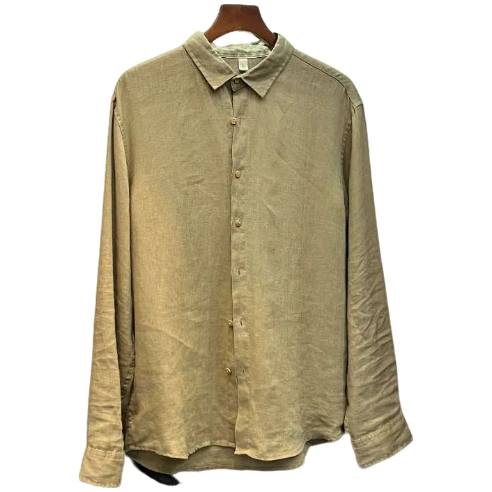 麻戈长袖100纯亚麻  翻领 男女同款 商务休闲 四季款