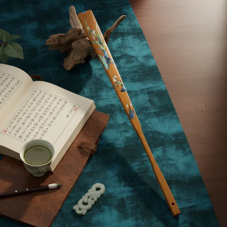 【许小龍】兰花螺钿 老川料双合青 龙鳞翻棱 苏工折扇 文玩折扇精工