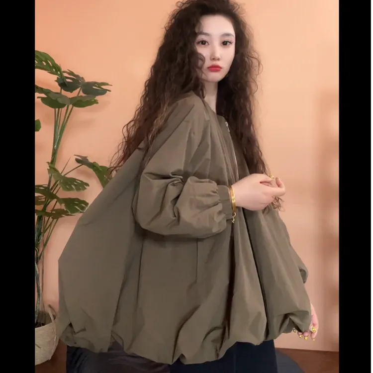 museguhui/木色古汇20316#纯色休闲时尚百搭宽松小外套