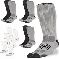 （6双组合）YW高筒毛圈底袜子户外保暖运动袜男棉袜登山袜滑雪袜