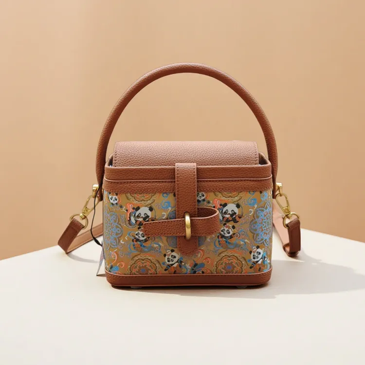 新中式非遗宋锦轻奢高级女包百搭手提包斜挎包单肩包复古盒子包