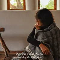  【时光-棉麻毯】美式线条慵懒老钱风亚麻流苏毯沙发毯办公室午睡毯