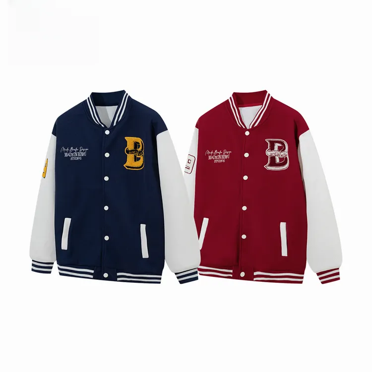 NIZHESI秋季 新款男女同款撞色拼色美式复古风棒球服夹克外套