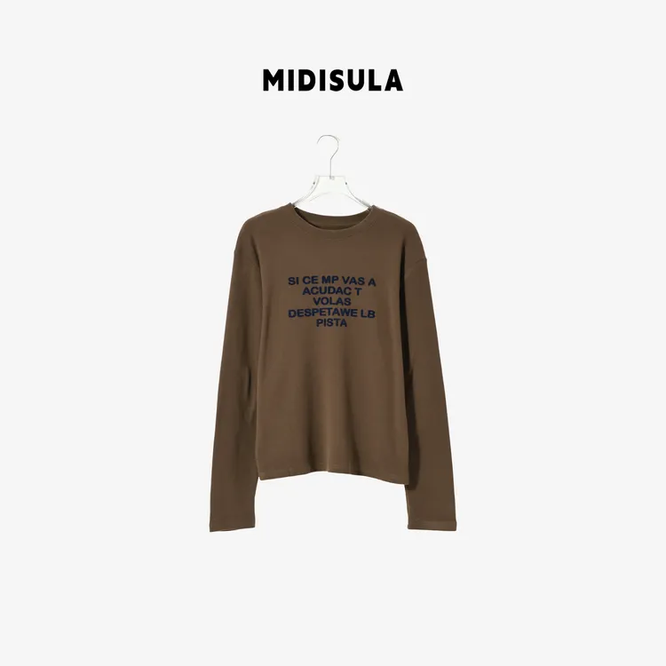 MDSL·时尚洋气字母印花磨毛T恤#02272