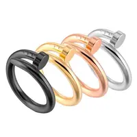 钛钢戒指 精工版高定钉子戒指百搭0635