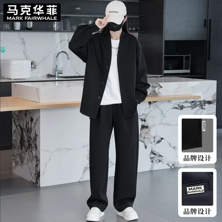 MARK FAIRWHALE/马克华菲2025秋季新款宽松上衣时尚外套长裤套装