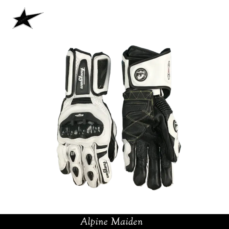 A星Alpine Maiden美洲豹手套碳纤维摩托车长款手套骑行防摔防风男