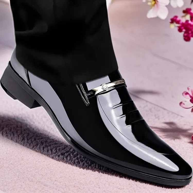 FUGUINIAO/富贵鸟男士皮鞋真皮四季百搭冬季保暖黑色男士商务皮鞋