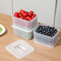 沥水保鲜盒上班便携水果便当盒冰箱专用食品级