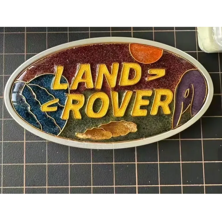 预定珐琅彩车标定制手工定制掐丝奔驰宝马问界特斯拉大众比亚迪