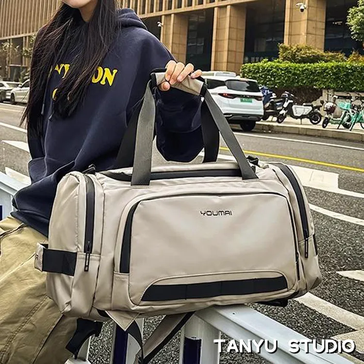 探屿短途旅行包大容量健身包干湿分离运动斜挎手提行李包双肩背包