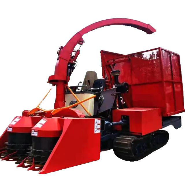 牧草履带圆盘青储机甜象草收获机皇竹草收割机青贮饲料粉碎收获机