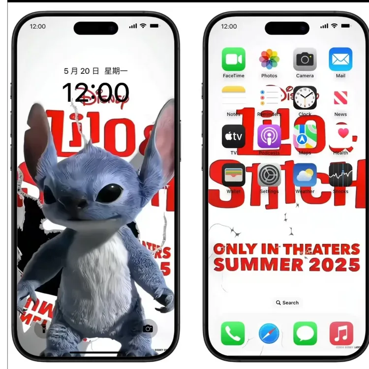 史迪仔跳出屏幕手机壁纸4k手机动态壁纸安卓苹果实况动态锁屏