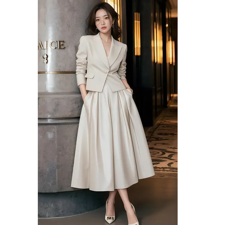 2025春装新款女装时尚穿搭两件套气质西装套装裙子高级感洋气通勤