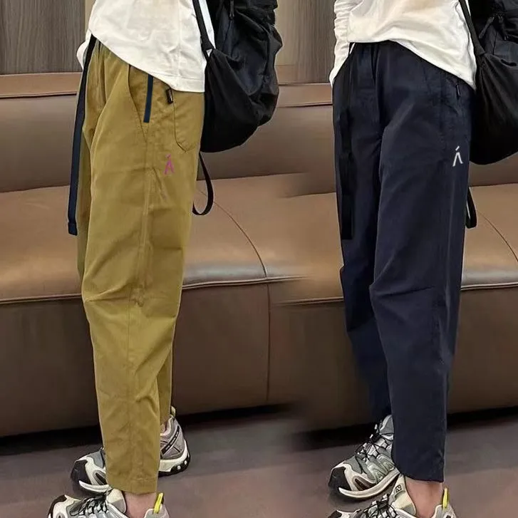 东力！25款夏季休闲弹力华夫格宽松九分直筒裤（24149）Jx