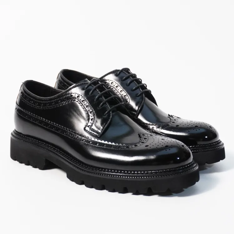 经典男士马臀德比鞋XL品牌大底布洛克雕花单鞋