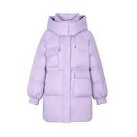 NCM女装2024冬季新款鹅绒服洋气时尚紫色中长款34979