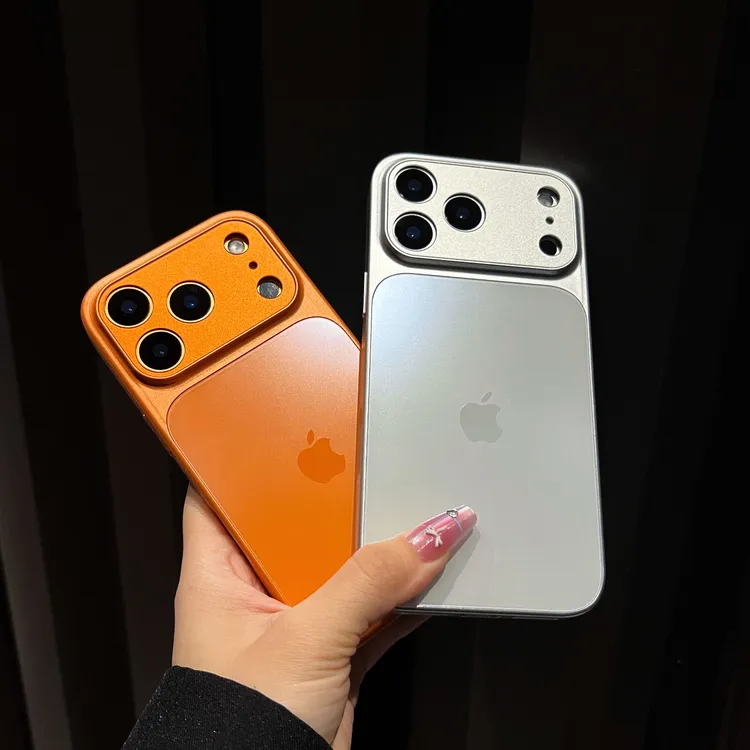 秒变苹果17PM适用iphone16promax手机壳17时尚1314简约15橙色软壳