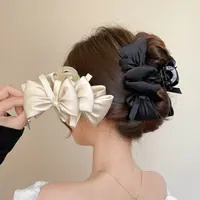 【萌妹子】甜美超仙蝴蝶结抓夹2025新款高级感发夹后脑勺鲨鱼夹头饰