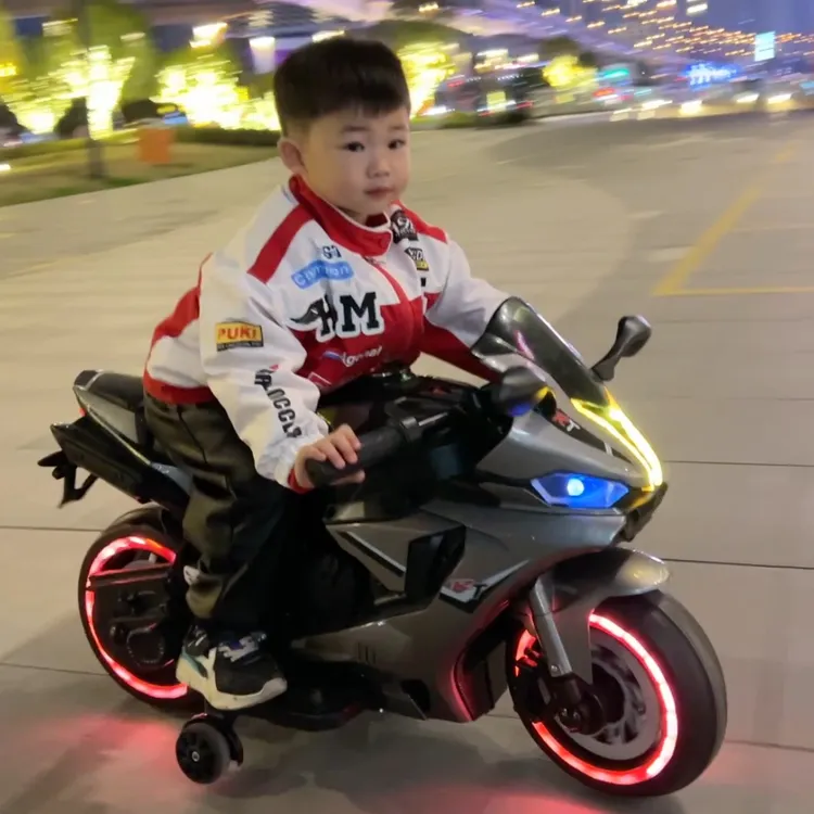 儿童电动摩托车可坐人2-6岁充电两轮电动车男女小孩电瓶玩具机车